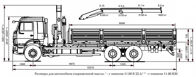 Бортовой автомобиль 6586-400-01 с КМУ FASSI F 155 A.0.22 на шасси КАМАЗ-65117