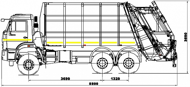 Мусоровоз с задней загрузкой 585190 (Zoeller Medium XL)