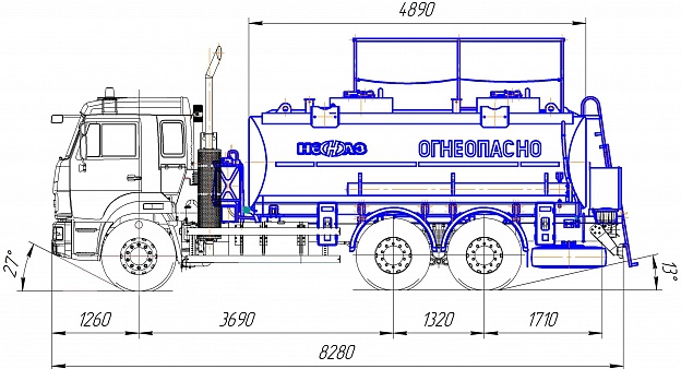 Автотопливозаправщик НЕФАЗ-6606