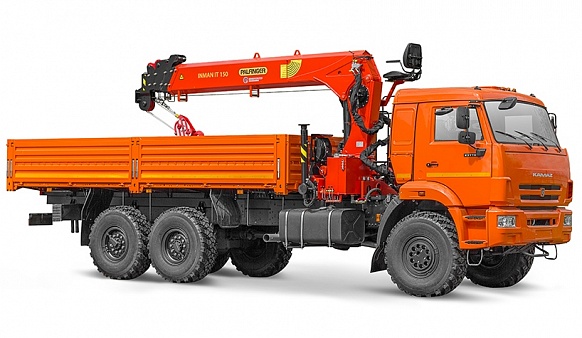 Бортовой автомобиль 65861-322-06 с КМУ PALFINGER INMAN IT-150 на шасси КАМАЗ-43118