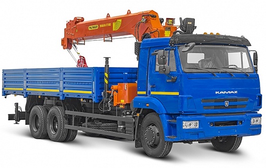 Бортовой автомобиль 6586-320-01 с КМУ PALFINGER INMAN IT-180 на шасси КАМАЗ-65117