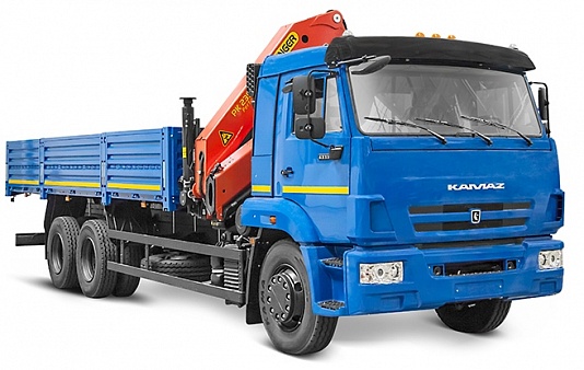 Бортовой автомобиль 6586-002-01 с КМУ PALFINGER PK 23500A на шасси КАМАЗ-65117