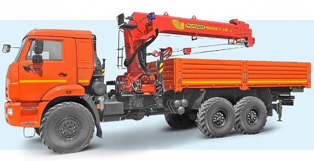 Бортовой автомобиль 65861-320-06 с КМУ PALFINGER INMAN IT-180 на шасси КАМАЗ-43118