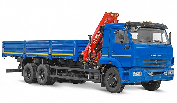 Бортовой автомобиль 6586-400-01 с КМУ FASSI F 155 A.0.22 на шасси КАМАЗ-65117