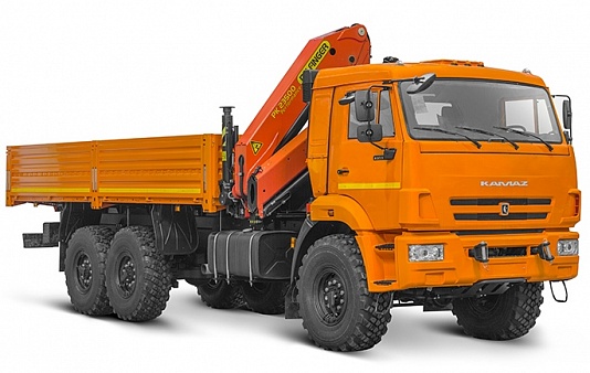 Бортовой автомобиль 65861-002-06 с КМУ PALFINGER PK 23500A на шасси КАМАЗ-43118