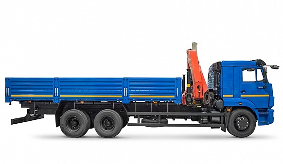 Бортовой автомобиль 6586-002-01 с КМУ PALFINGER PK 23500A на шасси КАМАЗ-65117