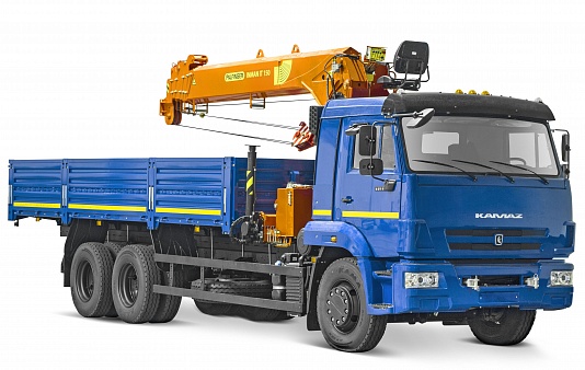 Бортовой автомобиль 6586-322-01 с КМУ PALFINGER INMAN IT-150 на шасси КАМАЗ-65117