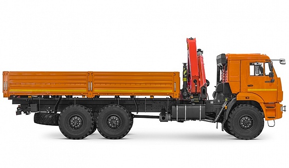 Бортовой автомобиль 65861-002-06 с КМУ PALFINGER PK 23500A на шасси КАМАЗ-43118