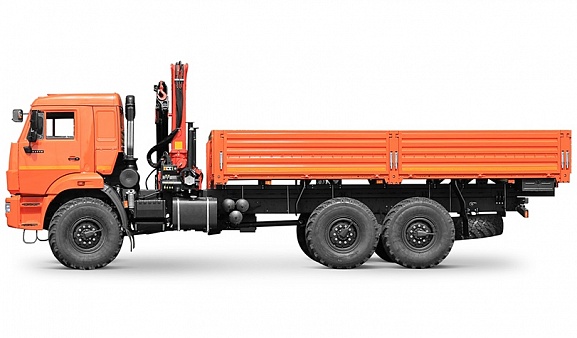 Бортовой автомобиль 65861-001-01 с КМУ PALFINGER PK 15500A на шасси КАМАЗ-43118
