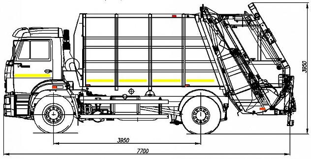 Мусоровоз с задней загрузкой 585130 (Zoeller Mini XL-H)