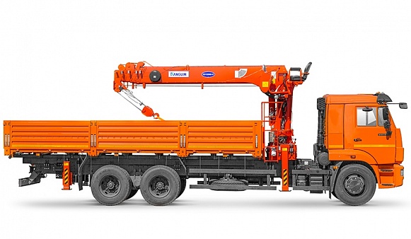 Бортовой автомобиль 6586-1200-01 с КМУ Kanglim KS1256G-II на шасси КАМАЗ-65117