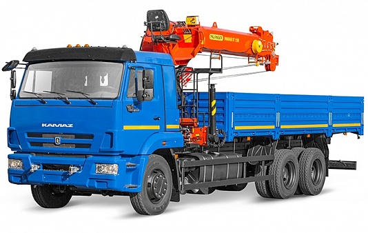 Бортовой автомобиль 6586-322-01 с КМУ PALFINGER INMAN IT-150 на шасси КАМАЗ-65117