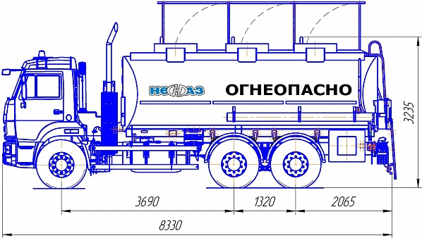 Автотопливозаправщик НЕФАЗ-66052