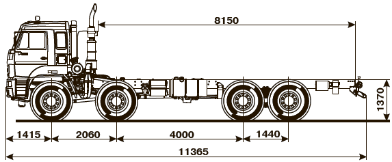Шасси KАМАZ - 6560-53