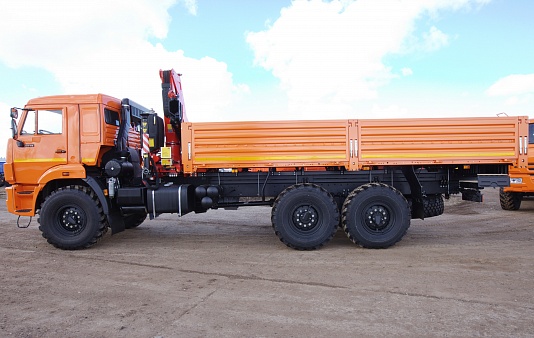 Бортовой автомобиль 65861-400-01 с КМУ FASSI F 155 A.0.22 на шасси КАМАЗ-43118